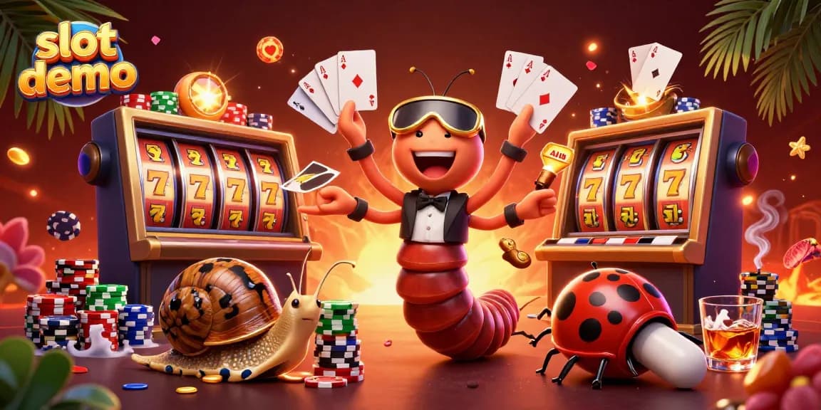 Menangkan slot demo dengan dealer cerdas dan banyak chip, dikelilingi permainan seru.