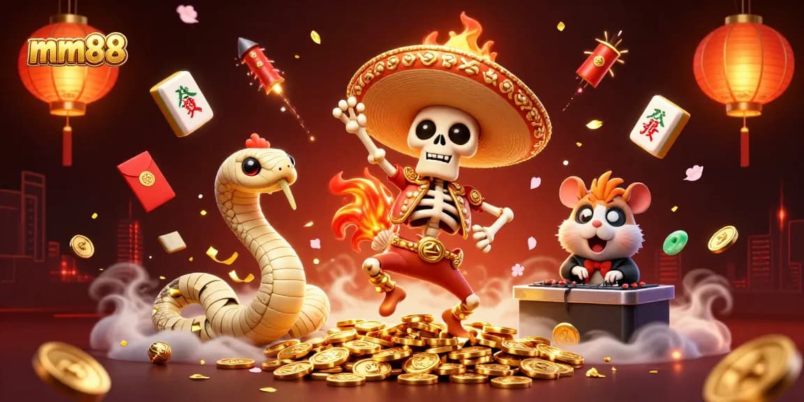 Experience thrilling gameplay at mm88 with vibrant casino action featuring unique characters and energetic atmosphere.