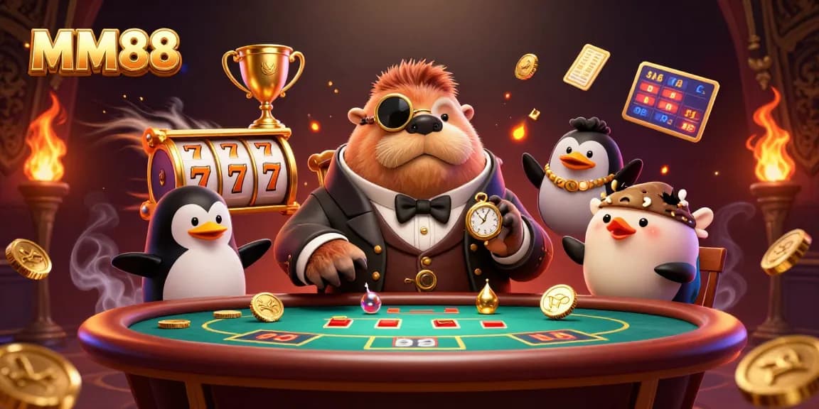 Experience thrilling gameplay with MM88 in a lively 3D underwater casino scene.