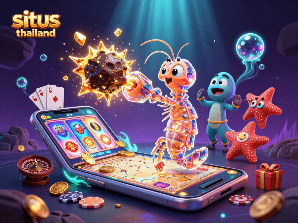 Experience situs thailand with vibrant slot games and colorful rewards in this captivating illustration.