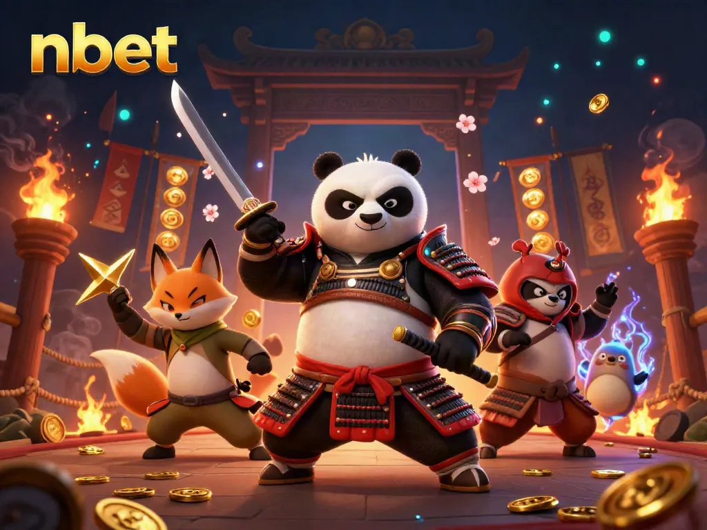 Win big with nbet in this vibrant, action-packed online casino illustration.