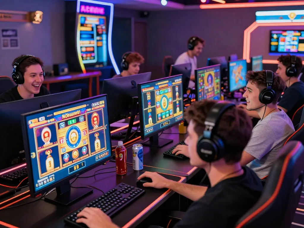 Nohuwin gaming scene showcasing players enjoying online slot games at https://choinohu.vip/.