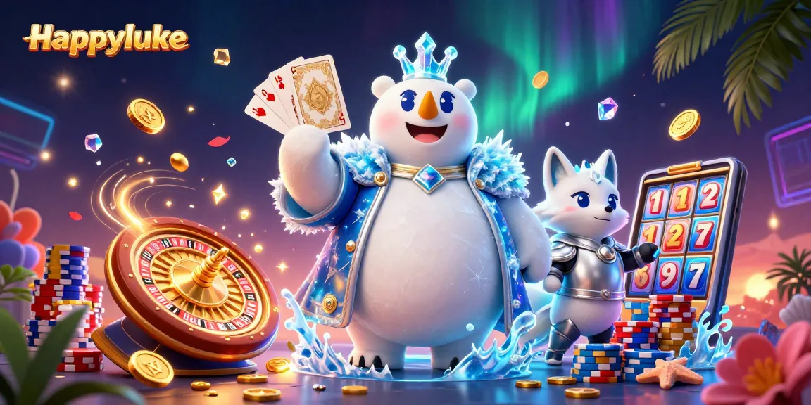 Win big with Happyluke’s exciting slots, featuring glittering gems and lively gaming elements.