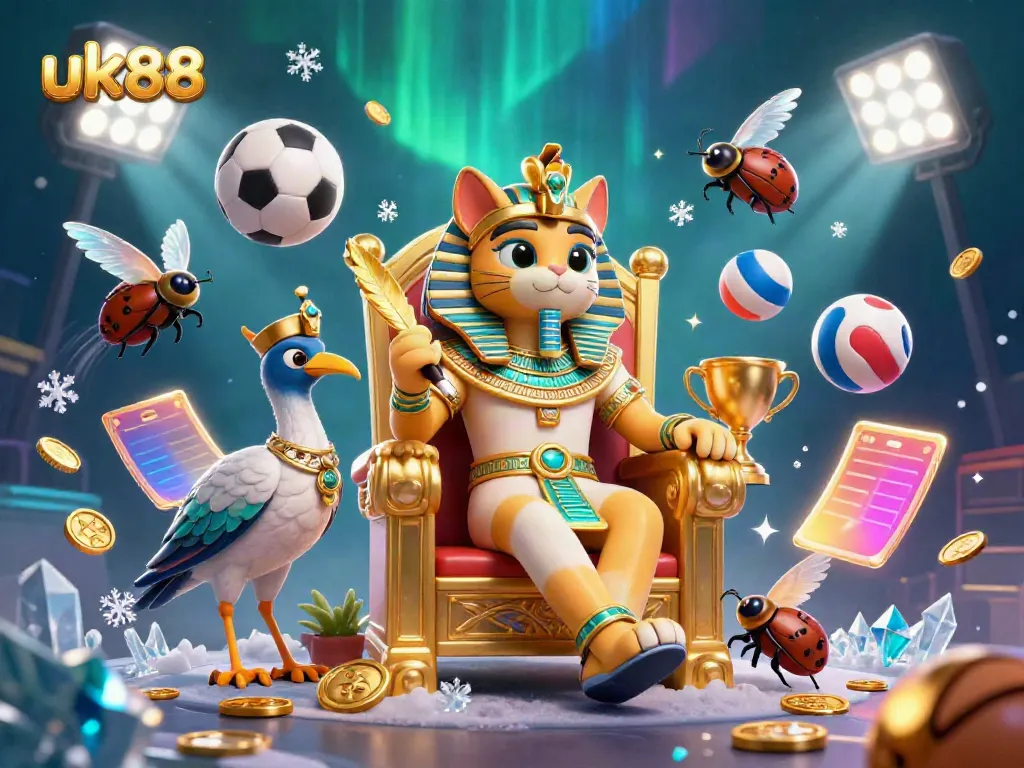 Experience the excitement of uk88 with animated gaming elements and vibrant 3D characters in a captivating atmosphere.