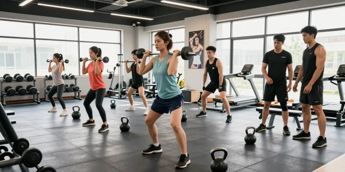 Entrenamiento en el gimnasio de Esteroidesshop, personas realizando ejercicios con pesas y equipo moderno.