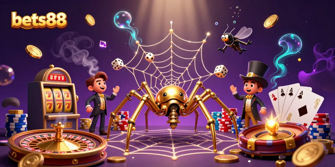 Experience thrilling wins at bets88 with vibrant slot machines, golden coins, and exciting casino graphics.