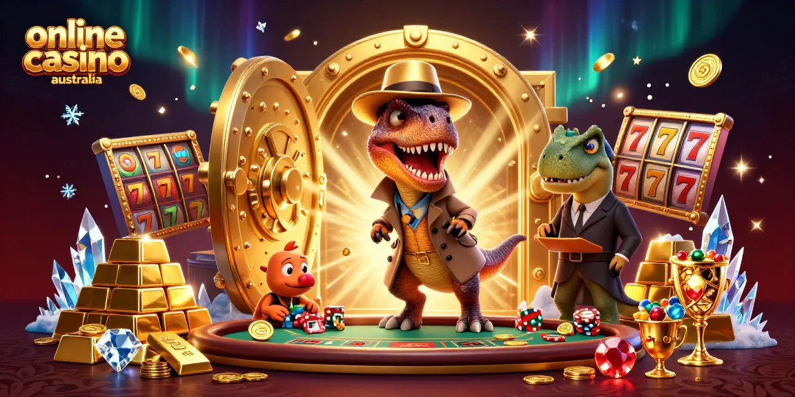 Experience thrilling action at an online casino Australia featuring a velociraptor card counter.