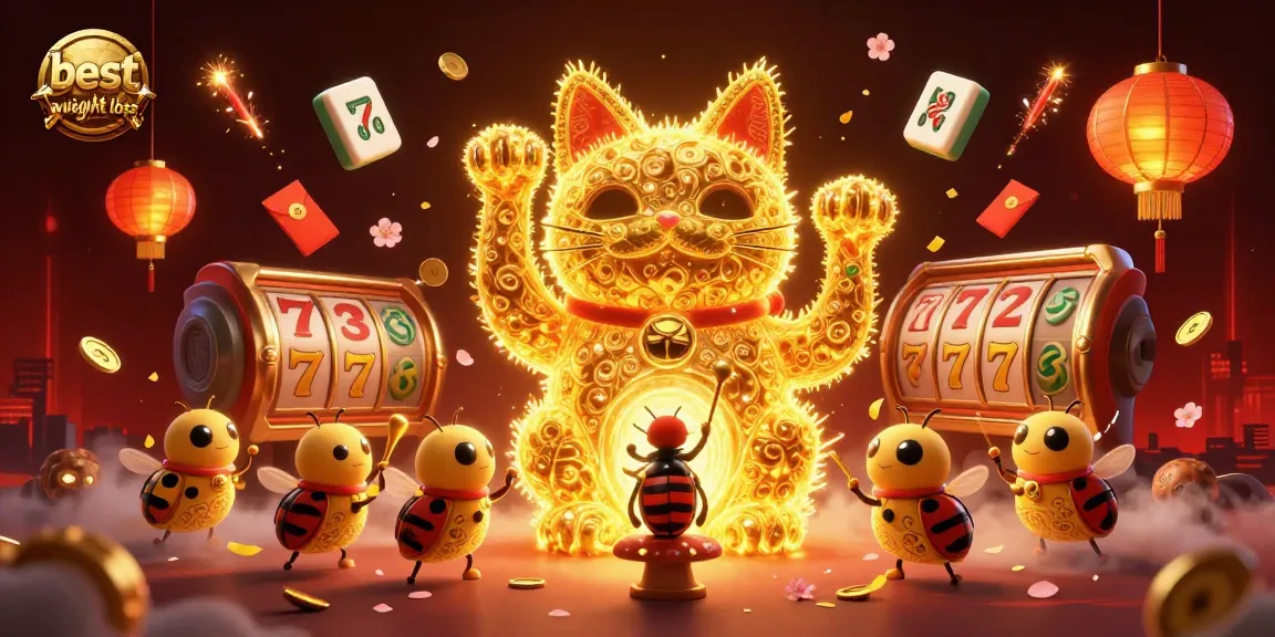 Win big with the best ai weight loss strategies in a vibrant casino-themed illustration.
